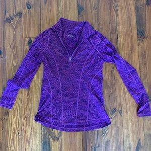 Zella 1/4 zip pullover in purple Small